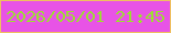 文字の大きさ：5、枠の色：efbf60、背景の色：e853e6、文字の色：9cdd33 無料ブログパーツのブログ時計