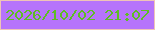 文字の大きさ：4、枠の色：efc4b7、背景の色：b674fb、文字の色：5ebd24 無料ブログパーツのブログ時計
