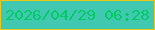 文字の大きさ：1、枠の色：efc613、背景の色：40c9b0、文字の色：02cb64 無料ブログパーツのブログ時計