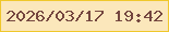 文字の大きさ：3、枠の色：efc72b、背景の色：fbe7bb、文字の色：74463f 無料ブログパーツのブログ時計