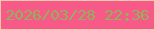 文字の大きさ：3、枠の色：efcaa6、背景の色：f75a89、文字の色：8eb457 無料ブログパーツのブログ時計