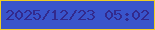 文字の大きさ：2、枠の色：efce24、背景の色：3955cb、文字の色：332a8d 無料ブログパーツのブログ時計