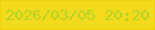 文字の大きさ：4、枠の色：efd00a、背景の色：f4da1c、文字の色：b2d228 無料ブログパーツのブログ時計