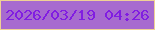 文字の大きさ：5、枠の色：efd195、背景の色：a76acf、文字の色：811de1 無料ブログパーツのブログ時計