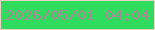文字の大きさ：3、枠の色：efd2c6、背景の色：2fdc5d、文字の色：a98993 無料ブログパーツのブログ時計