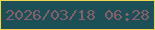 文字の大きさ：4、枠の色：efd552、背景の色：1d5056、文字の色：855f69 無料ブログパーツのブログ時計