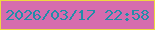 文字の大きさ：5、枠の色：efd840、背景の色：d66cae、文字の色：228da9 無料ブログパーツのブログ時計