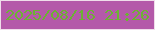 文字の大きさ：5、枠の色：efddea、背景の色：b459a9、文字の色：6cb233 無料ブログパーツのブログ時計