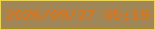 文字の大きさ：4、枠の色：efde16、背景の色：a18758、文字の色：eb720b 無料ブログパーツのブログ時計