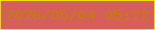 文字の大きさ：5、枠の色：efdf03、背景の色：d65e5b、文字の色：c17f07 無料ブログパーツのブログ時計