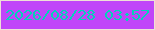 文字の大きさ：5、枠の色：efdfd7、背景の色：c045f9、文字の色：04d2b9 無料ブログパーツのブログ時計