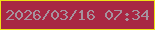 文字の大きさ：3、枠の色：efe116、背景の色：a82743、文字の色：a6929e 無料ブログパーツのブログ時計