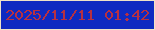 文字の大きさ：5、枠の色：efe3c7、背景の色：0f2ac1、文字の色：b73042 無料ブログパーツのブログ時計