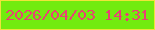 文字の大きさ：3、枠の色：efe43a、背景の色：72eb0f、文字の色：e84174 無料ブログパーツのブログ時計