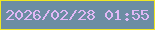 文字の大きさ：1、枠の色：efe724、背景の色：6c8da3、文字の色：e1b8f6 無料ブログパーツのブログ時計