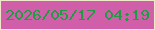 文字の大きさ：4、枠の色：efe8ca、背景の色：d15ea9、文字の色：1e9b43 無料ブログパーツのブログ時計