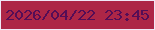 文字の大きさ：2、枠の色：efe8f7、背景の色：ad2647、文字の色：550d56 無料ブログパーツのブログ時計