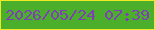 文字の大きさ：4、枠の色：efea23、背景の色：4baf2c、文字の色：7f3fb6 無料ブログパーツのブログ時計