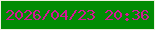 文字の大きさ：2、枠の色：eff0e1、背景の色：018b04、文字の色：d31595 無料ブログパーツのブログ時計