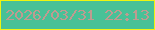 文字の大きさ：4、枠の色：eff410、背景の色：48c197、文字の色：bf9b90 無料ブログパーツのブログ時計