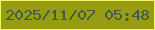 文字の大きさ：5、枠の色：eff46a、背景の色：979c10、文字の色：3f5b4c 無料ブログパーツのブログ時計