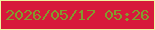 文字の大きさ：4、枠の色：eff4a1、背景の色：d7193b、文字の色：829b2d 無料ブログパーツのブログ時計