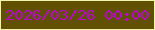 文字の大きさ：3、枠の色：eff4af、背景の色：615001、文字の色：b907d0 無料ブログパーツのブログ時計
