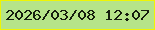 文字の大きさ：5、枠の色：eff503、背景の色：b6e489、文字の色：161e0e 無料ブログパーツのブログ時計
