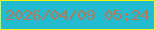 文字の大きさ：4、枠の色：eff60d、背景の色：23bbcf、文字の色：bb7653 無料ブログパーツのブログ時計