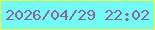 文字の大きさ：5、枠の色：eff636、背景の色：71faf6、文字の色：916294 無料ブログパーツのブログ時計