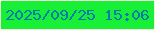 文字の大きさ：1、枠の色：eff6da、背景の色：18f037、文字の色：0179ae 無料ブログパーツのブログ時計