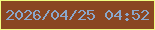 文字の大きさ：1、枠の色：effc82、背景の色：8a4622、文字の色：8aa7ca 無料ブログパーツのブログ時計
