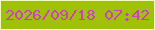 文字の大きさ：5、枠の色：effdc3、背景の色：a0c00a、文字の色：ce40b9 無料ブログパーツのブログ時計