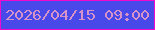 文字の大きさ：4、枠の色：f008ce、背景の色：4948e8、文字の色：d593ca 無料ブログパーツのブログ時計
