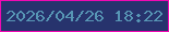 文字の大きさ：1、枠の色：f009b3、背景の色：27336d、文字の色：5796b5 無料ブログパーツのブログ時計