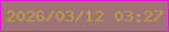 文字の大きさ：3、枠の色：f009ea、背景の色：a17377、文字の色：b4a046 無料ブログパーツのブログ時計