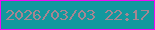文字の大きさ：5、枠の色：f00bf5、背景の色：12989e、文字の色：a68591 無料ブログパーツのブログ時計