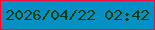 文字の大きさ：5、枠の色：f00e34、背景の色：0490c3、文字の色：0c3b0e 無料ブログパーツのブログ時計