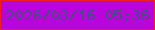 文字の大きさ：2、枠の色：f01e20、背景の色：b904db、文字の色：4a4984 無料ブログパーツのブログ時計