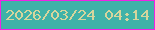 文字の大きさ：1、枠の色：f022e5、背景の色：3fb2a8、文字の色：d6d59d 無料ブログパーツのブログ時計