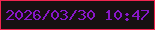 文字の大きさ：1、枠の色：f0254f、背景の色：171012、文字の色：8817c9 無料ブログパーツのブログ時計