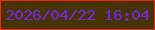 文字の大きさ：1、枠の色：f02620、背景の色：483305、文字の色：7824e7 無料ブログパーツのブログ時計