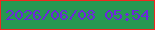 文字の大きさ：2、枠の色：f0281f、背景の色：279852、文字の色：6c26dd 無料ブログパーツのブログ時計