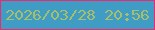 文字の大きさ：5、枠の色：f0286d、背景の色：3f9cc4、文字の色：a7bf6c 無料ブログパーツのブログ時計