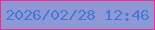 文字の大きさ：3、枠の色：f02d96、背景の色：8e99d4、文字の色：4679d7 無料ブログパーツのブログ時計