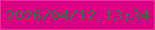 文字の大きさ：1、枠の色：f02d9b、背景の色：da0084、文字の色：2d763c 無料ブログパーツのブログ時計