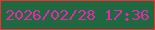 文字の大きさ：4、枠の色：f03131、背景の色：1f6840、文字の色：e12ca8 無料ブログパーツのブログ時計