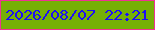 文字の大きさ：2、枠の色：f03194、背景の色：76b006、文字の色：1c0ff5 無料ブログパーツのブログ時計