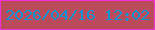文字の大きさ：4、枠の色：f031db、背景の色：bb4b5a、文字の色：1194d2 無料ブログパーツのブログ時計
