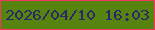 文字の大きさ：3、枠の色：f03860、背景の色：57840f、文字の色：2a2867 無料ブログパーツのブログ時計